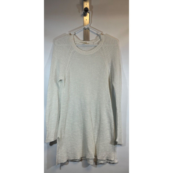 Eileen Fisher Organic Linen Cotton Blend Boat Neck Pullover Knit sz XS Tunic C15 - Picture 1 of 7